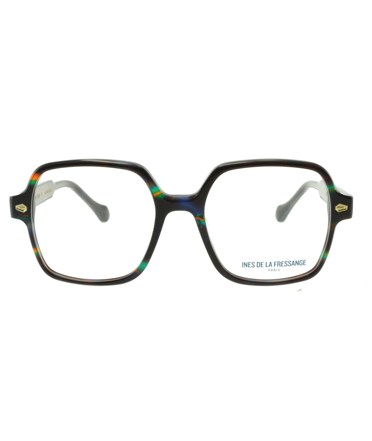 Inès de la Fressange Paris MURIELLE (C4) GREEN TEXTURE eyeglass frame – front view