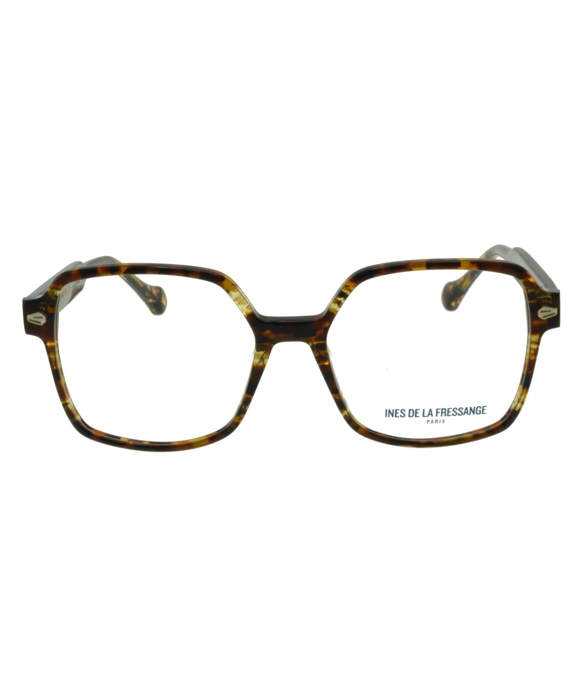 Inès de la Fressange Paris NEREA c1 brown texture eyeglass frame – front view