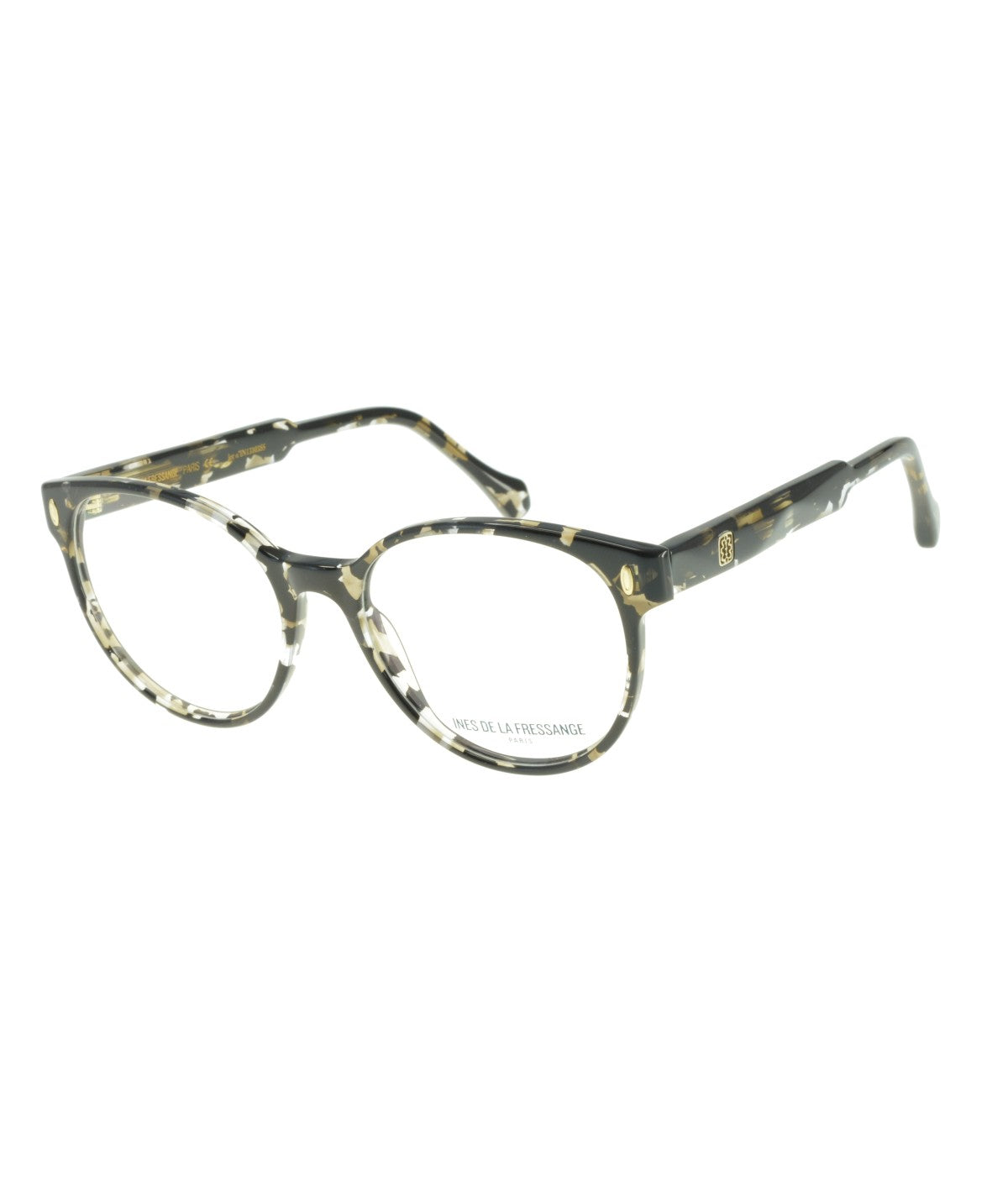 Inès de la Fressange Paris PENNY (C2) BLACK MARBLE eyeglass frame