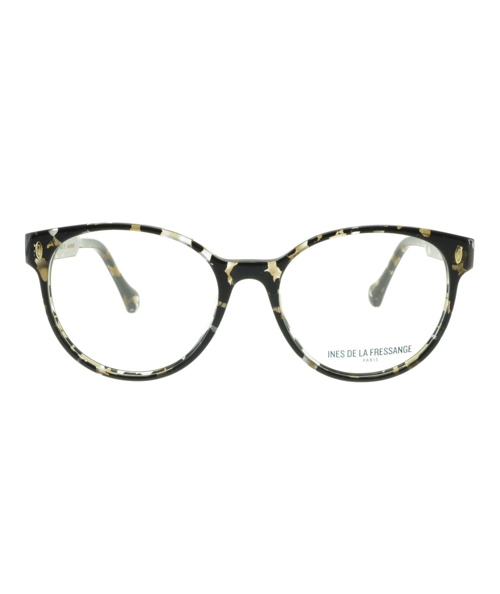 Inès de la Fressange Paris PENNY (C2) BLACK MARBLE eyeglass frame – front view