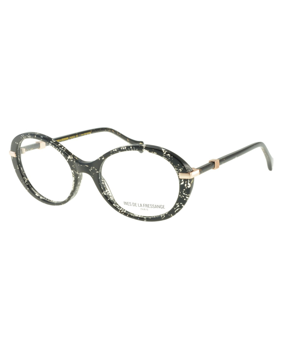 Inès de la Fressange Paris RACHEL c1 black texture eyeglass frame