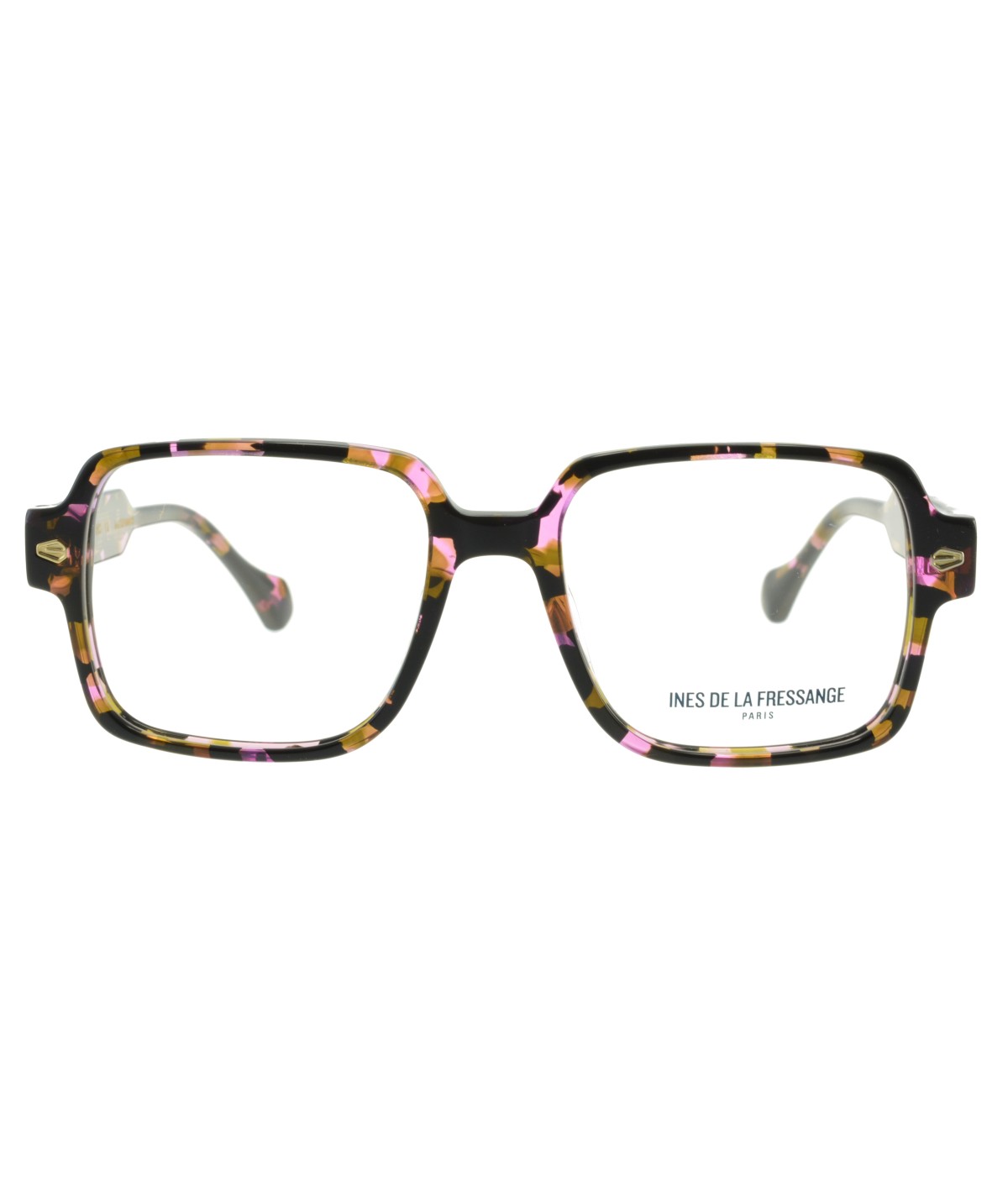 Inès de la Fressange Paris SERENA c1 rose tortoiseshell eyeglass frame – front view