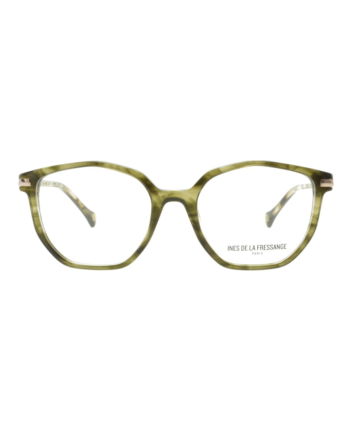 Inès de la Fressange Paris SEVERINE (C2) GREEN TEXTURE eyeglass frame – front view