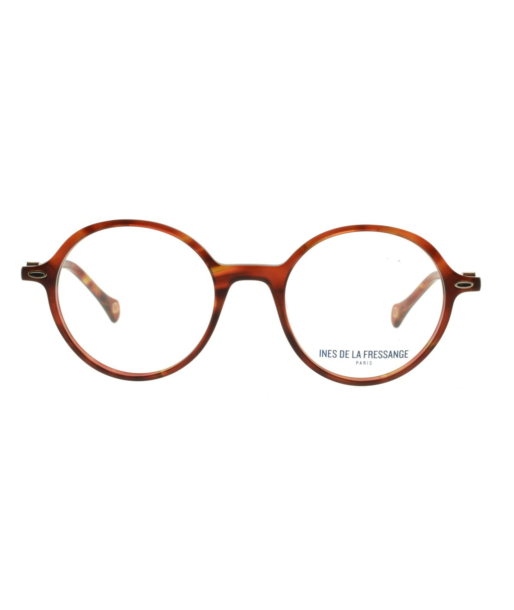 Inès de la Fressange Paris THAÏS (C4) RED TORTOISE eyeglass frame – front view