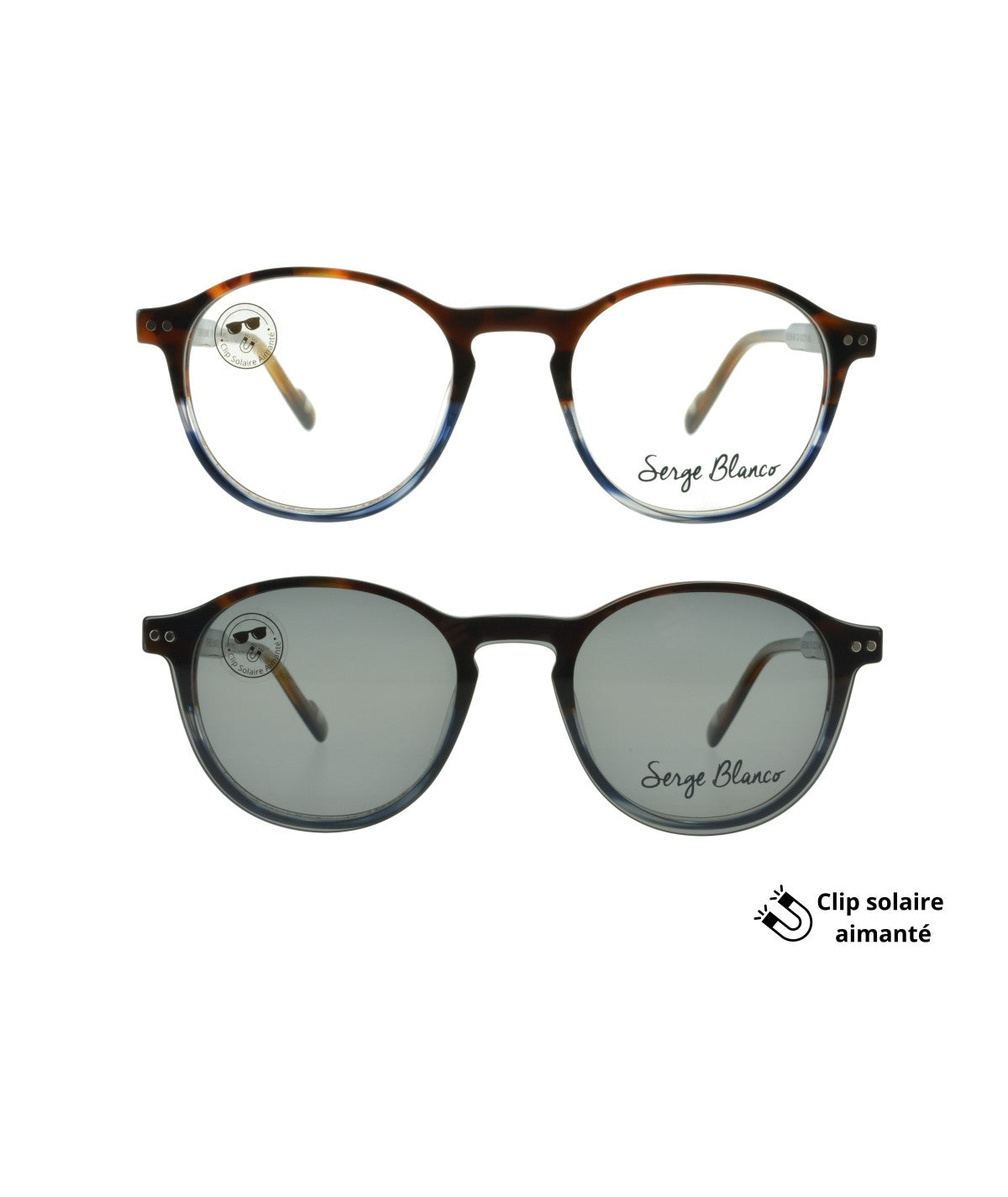 Leeds LE342_4 — Bleu écaille dégradé, vue de profil