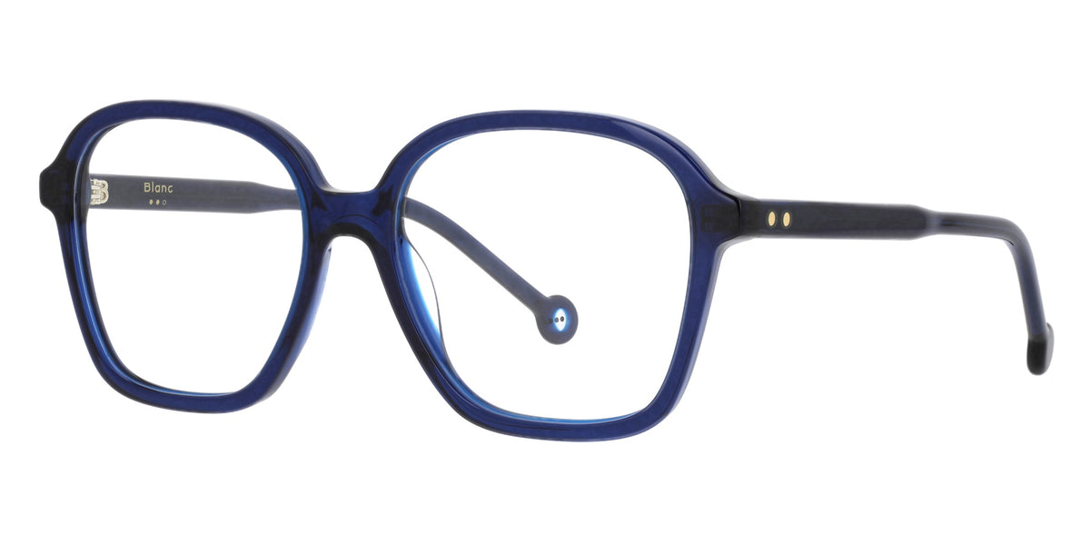Charline BL69 — Translucent Dark Blue, three-quarter view