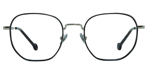 Dimitry 196 — Silver / Black, front view