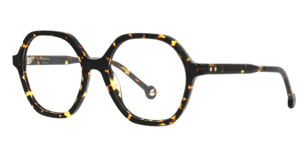 Mila E813 — Yellow Trans and Black Flake, three-quarter view