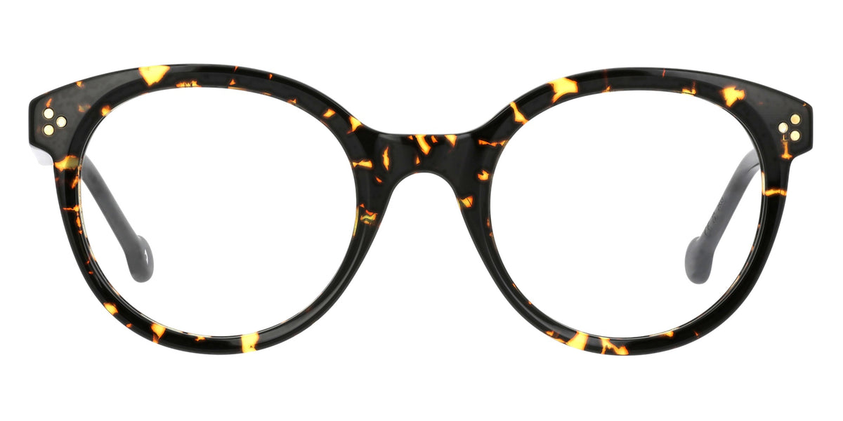 Solene E813 — YELLOW TRANS AND BLACK FLAKE, front view