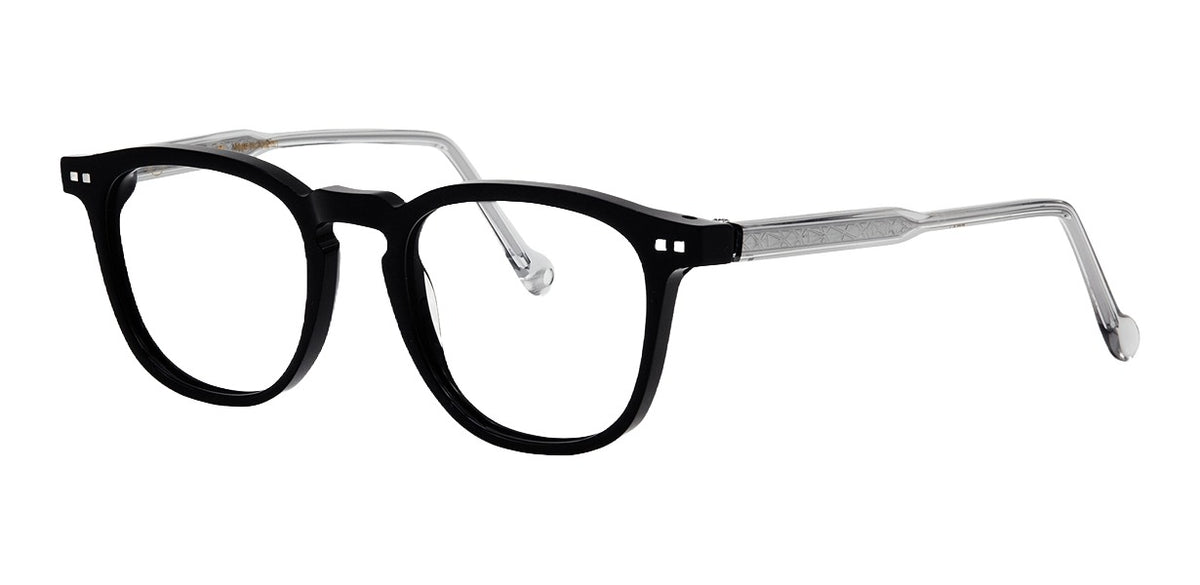 Yves N NO61 — Glossy Black, three-quarter view