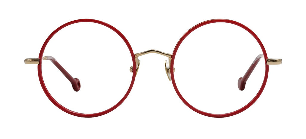 Laetitia 450 — Pale Gold / Raspberry, front view