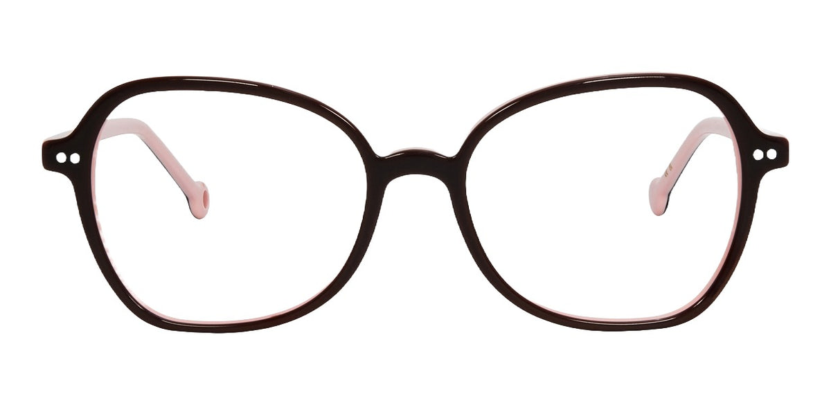 Aline 703 — Black on Pink, front view