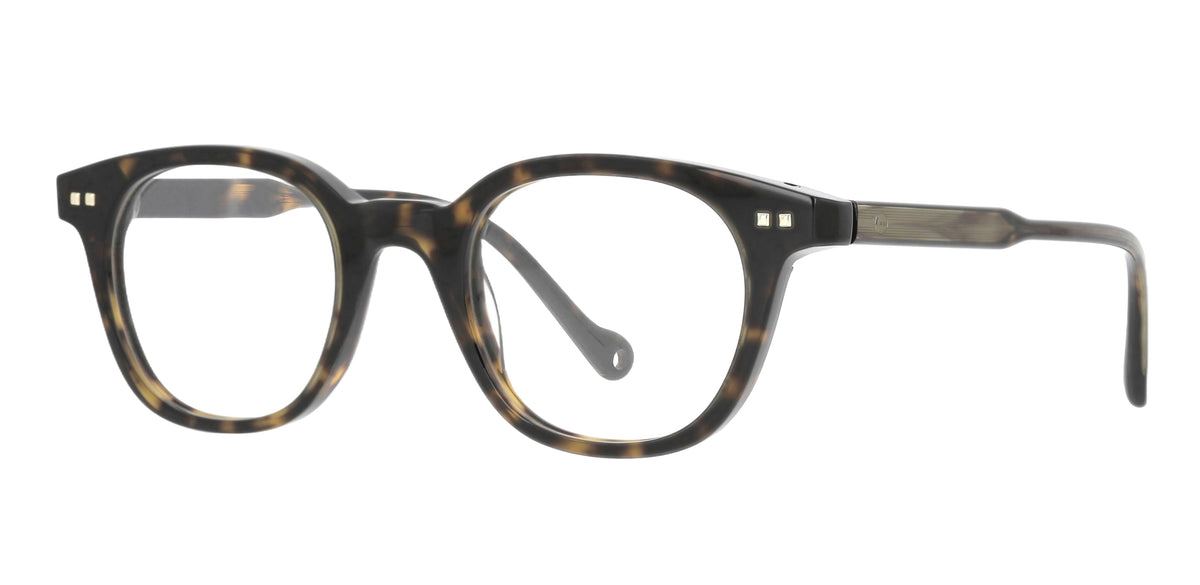 Mika VEEC — Dark Green Tortoise, three-quarter view